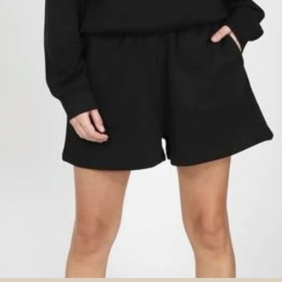 Brunette The Label Best Friend Shorty Gym Sweat Shorts 100% Cotton Size S/M - Picture 1 of 5